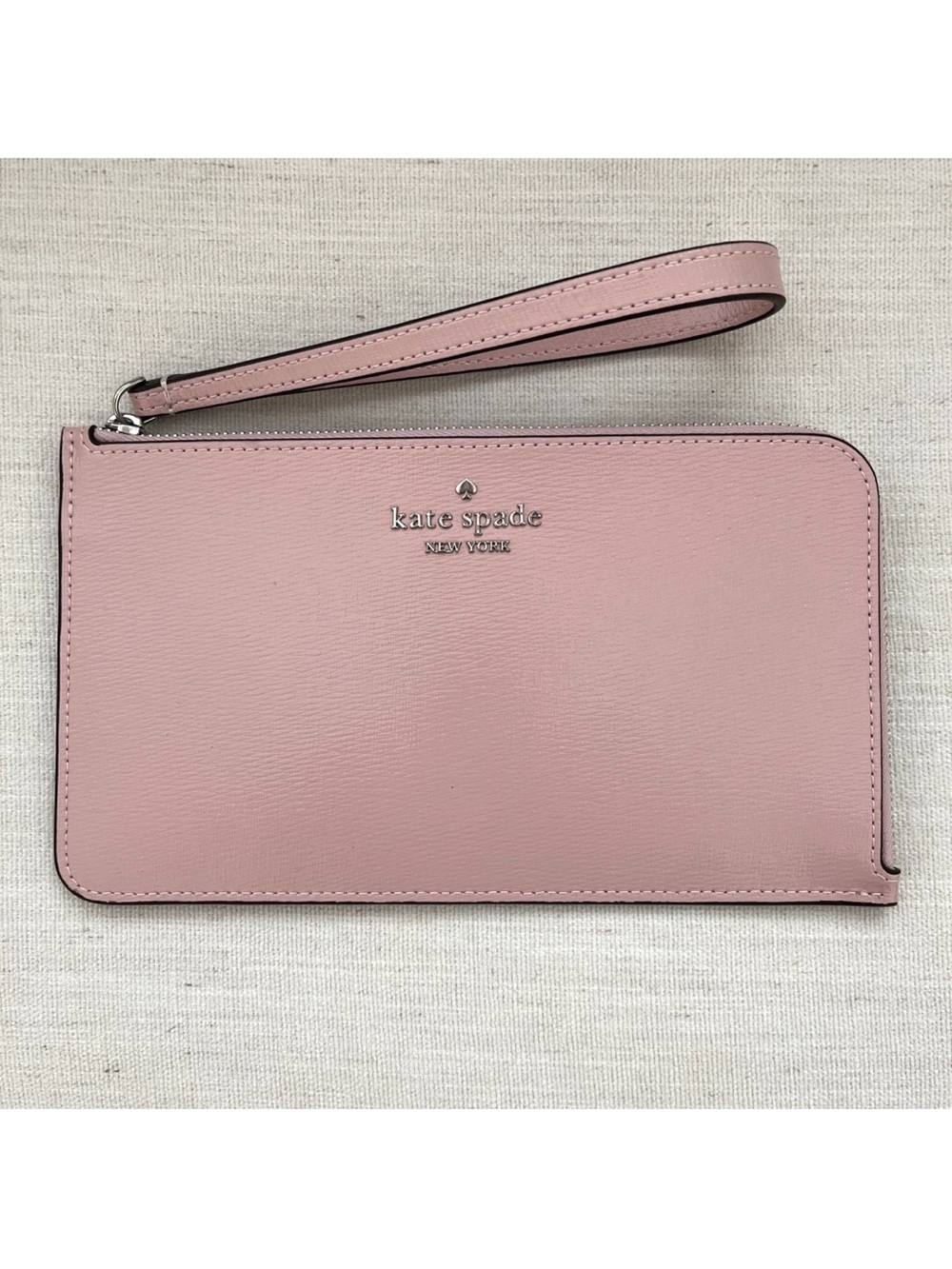 NWT Kate Spade New York Lucy Medium L-Zip Wristlet Tutu Pink Leather Coquette - Picture 1 of 12